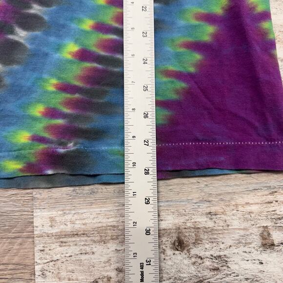 Vintage Tie Dye T-Shirt‎ Hyper V Purple Blue Green Mens Large Single Stitch BVD - Picture 5 of 6